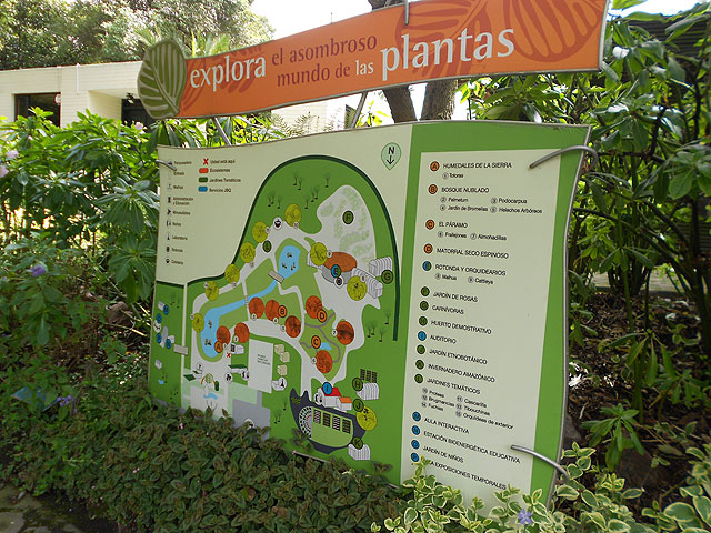 mapa jardín botánico Quito